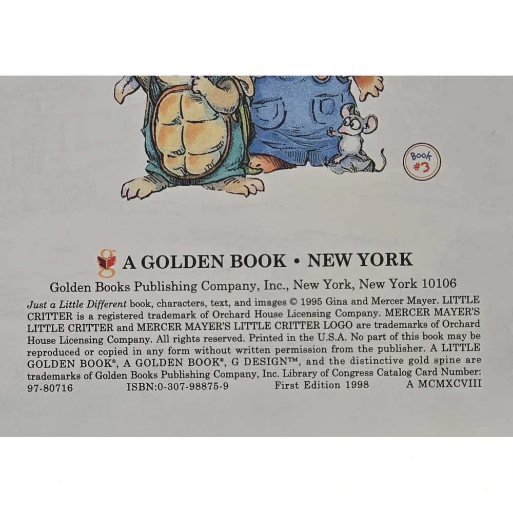 'Just a Little Different' Little Golden Book Upcycled Journal-75+ Pages-Handmade